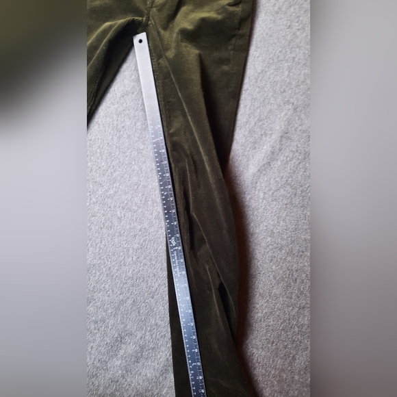 NWT! Polo Ralph Lauren Pants Womans 24 Green Corduroy Straight Preppy Classic - Picture 7 of 16